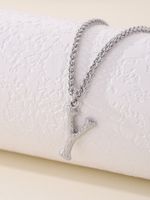 Titan Stahl Einfacher Stil Klassischer Stil Pendeln Überzug Brief Halskette Mit Anhänger sku image 25