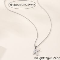 Titan Stahl Einfacher Stil Pendeln Überzug Brief Halskette Mit Anhänger main image 2