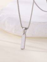 Titanium Steel Simple Style Commute Plating Letter Pendant Necklace sku image 9