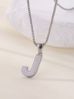 Titanium Steel Simple Style Commute Plating Letter Pendant Necklace sku image 10