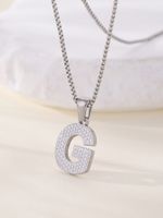 Titanium Steel Simple Style Commute Plating Letter Pendant Necklace sku image 7