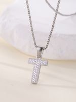 Titanium Steel Simple Style Commute Plating Letter Pendant Necklace sku image 20