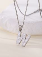 Titanium Steel Simple Style Commute Plating Letter Pendant Necklace sku image 23