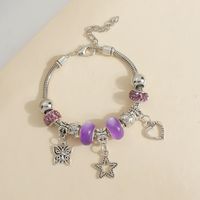 Wholesale Jewelry Basic Simple Style Classic Style Star Heart Shape Crown Alloy Beaded Bracelets sku image 10