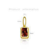 1 Piece 5*8mm Hole 5~5.9mm Sterling Silver Zircon 18K Gold Plated Rectangle Polished Pendant Chain Jump Ring main image 3