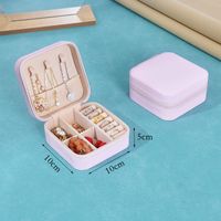 Fashion Solid Color Pu Leather Jewelry Boxes sku image 21