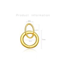 1 Piece 5*8mm Hole 5~5.9mm Sterling Silver Zircon 18K Gold Plated Rectangle Polished Pendant Chain Jump Ring main image 2