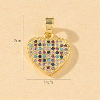 1 Piece Copper Zircon Heart Shape Pendant main image 2