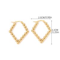 1 Pair Basic Retro Geometric Plating 201 Stainless Steel Gold Plated Earrings main image 2