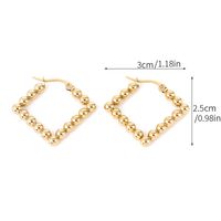 1 Pair Basic Retro Geometric Plating 201 Stainless Steel Gold Plated Earrings sku image 3