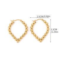 1 Pair Basic Retro Geometric Plating 201 Stainless Steel Gold Plated Earrings sku image 4