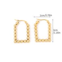 1 Pair Basic Retro Geometric Plating 201 Stainless Steel Gold Plated Earrings sku image 8