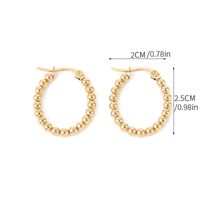 1 Pair Basic Retro Geometric Plating 201 Stainless Steel Gold Plated Earrings sku image 7