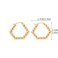 1 Pair Basic Retro Geometric Plating 201 Stainless Steel Gold Plated Earrings sku image 6