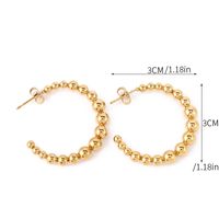 1 Pair Basic Retro Geometric Plating 201 Stainless Steel Gold Plated Earrings sku image 10