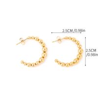 1 Pair Basic Retro Geometric Plating 201 Stainless Steel Gold Plated Earrings sku image 9