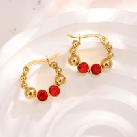 1 Pair Retro Round Plating 201 Stainless Steel Gold Plated Earrings main image 8