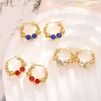 1 Pair Retro Round Plating 201 Stainless Steel Gold Plated Earrings main image 7