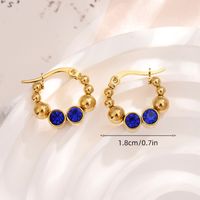 1 Pair Retro Round Plating 201 Stainless Steel Gold Plated Earrings main image 2
