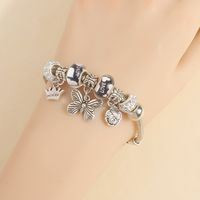 Wholesale Jewelry Basic Simple Style Classic Style Star Heart Shape Crown Alloy Beaded Bracelets sku image 1