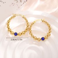 1 Pair Retro Round Plating 201 Stainless Steel Gold Plated Earrings sku image 6