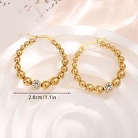 1 Pair Retro Round Plating 201 Stainless Steel Gold Plated Earrings sku image 7