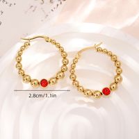 1 Pair Retro Round Plating 201 Stainless Steel Gold Plated Earrings sku image 8