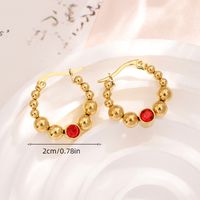 1 Pair Retro Round Plating 201 Stainless Steel Gold Plated Earrings sku image 10