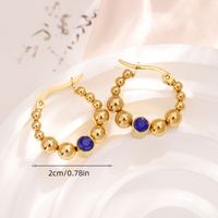 1 Pair Retro Round Plating 201 Stainless Steel Gold Plated Earrings sku image 11
