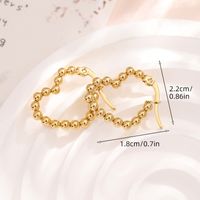 1 Pair Retro Round Plating 201 Stainless Steel Gold Plated Earrings sku image 2