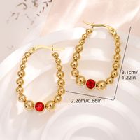 1 Pair Retro Round Plating 201 Stainless Steel Gold Plated Earrings sku image 12