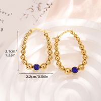 1 Pair Retro Round Plating 201 Stainless Steel Gold Plated Earrings sku image 14