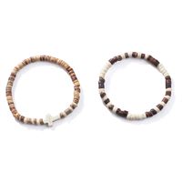 Casual Retro Cross Wooden Beads Turquoise Unisex Bracelets sku image 2
