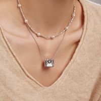 Sterling Silver Gold Plated Simple Style Classic Style Plating Solid Color Pendant Necklace main image 4
