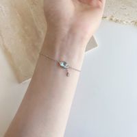 Sterling Silver Simple Style Classic Style Inlay Star Rhinestones Bracelets main image 5