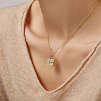 Sterling Silver Simple Style Classic Style Inlay Solid Color Zircon Pendant Necklace main image 2