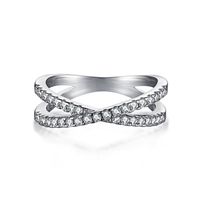 Sterling Silver Simple Style Classic Style Inlay Solid Color Zircon Rings sku image 11