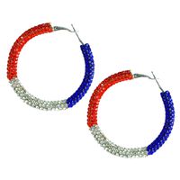 1 Pair Simple Style Color Block Inlay Iron Rhinestones Earrings main image 4