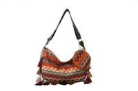 Women's Medium Special Material Geometric Ethnic Style Streetwear Tassel Dumpling Shape Zipper Tote Bag sku image 1