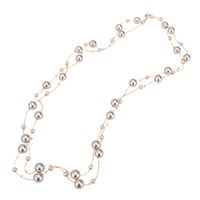 Casual Simple Style Round Imitation Pearl Alloy Beaded 14K Gold Plated Women's Long Necklace main image 5