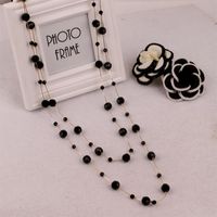 Einfacher Stil Runden Künstlicher Kristall Legierung Perlen Frau Pulloverkette Lange Halskette sku image 1