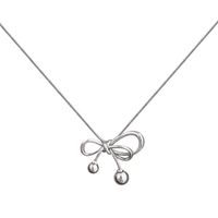 Sterling Silver Sweet Bow Knot Necklace main image 4