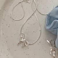 Sterling Silver Sweet Bow Knot Necklace main image 1