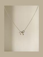 Sterling Silver Sweet Bow Knot Necklace sku image 1