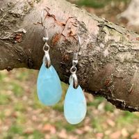 1 Pair Simple Style Water Droplets Patchwork Turquoise Drop Earrings main image 4