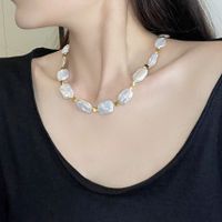 Freshwater Pearl Simple Style Classic Style Solid Color Necklace main image 4