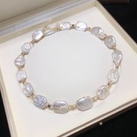 Freshwater Pearl Simple Style Classic Style Solid Color Necklace main image 3