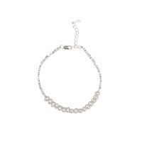 Sterling Silver IG Style Elegant Beaded Pearl Geometric Bracelets sku image 2