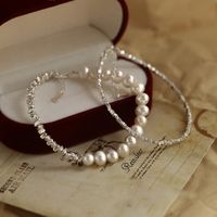 Sterling Silver IG Style Elegant Beaded Pearl Geometric Bracelets main image 3