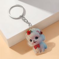 Cute Dog Arylic Women's Bag Pendant Keychain main image 4